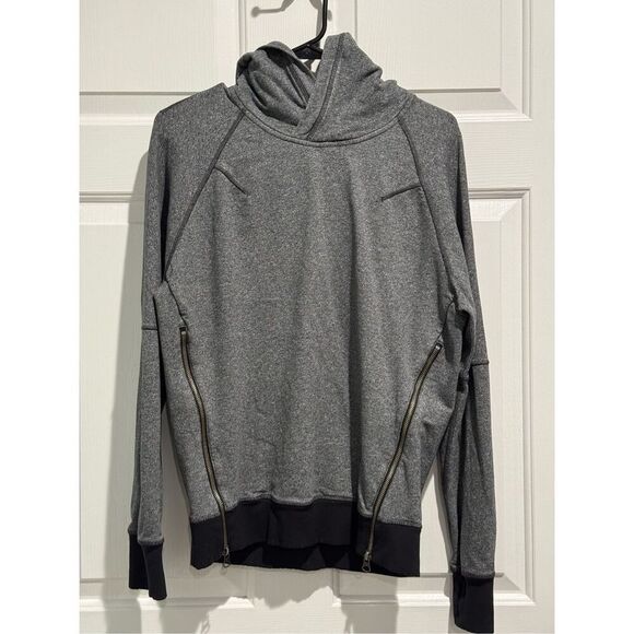 Lululemon Om & Roam Pullover Speckled Black Side Zip Hoodie Sweatshirt Women’s 4 - Picture 2 of 14